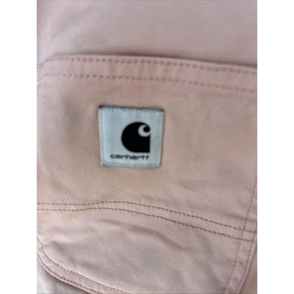 Carhartt Pants Women Peach Sz 29x30 Work In Progress RW Boyfriend Pierce Canvas - Picture 9 of 9